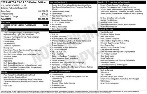 2023 Mazda CX-5 2.5 S Carbon Edition