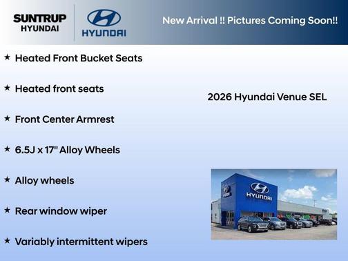 Lunar White w/Black Roof 2026 Hyundai VENUE SEL w/Two-Tone Roof