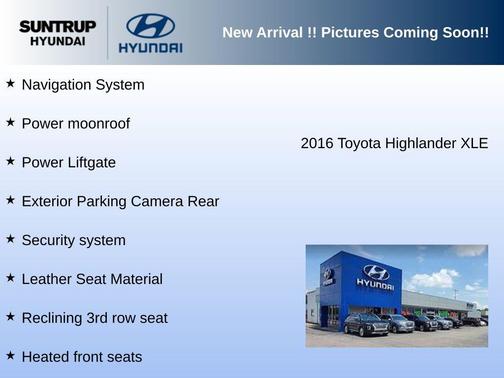 Blizzard Pearl 2016 Toyota Highlander XLE