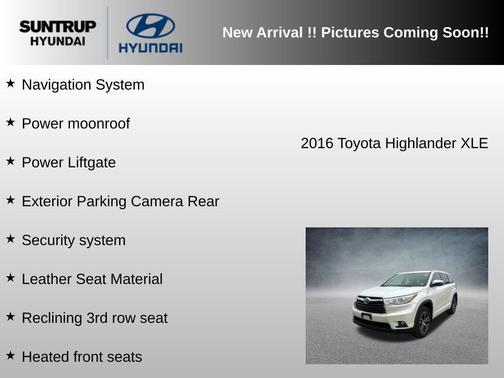 Blizzard Pearl 2016 Toyota Highlander XLE