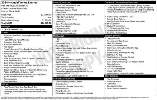 2024 Hyundai VENUE Limited