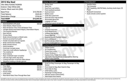Clear White 2012 Kia Soul Base
