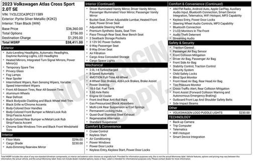 2023 Volkswagen Atlas Cross Sport 2.0T SE