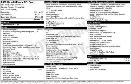2025 Hyundai ELANTRA Sport
