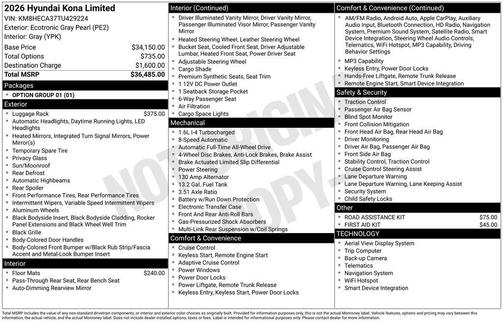 2026 Hyundai KONA Limited