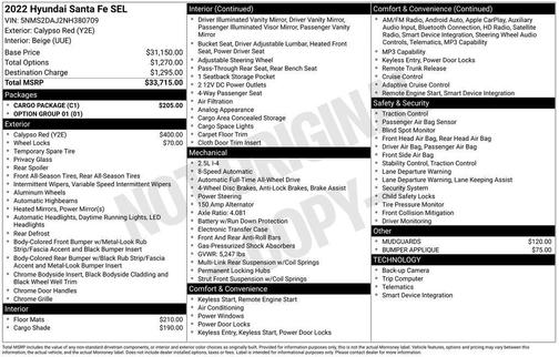 2022 Hyundai SANTA FE SEL 2.4