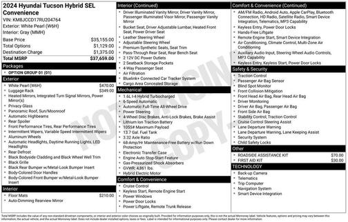 2024 Hyundai TUCSON Hybrid SEL Convenience