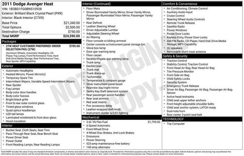 2011 Dodge Avenger Mainstreet