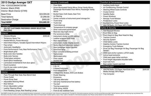 2013 Dodge Avenger SXT