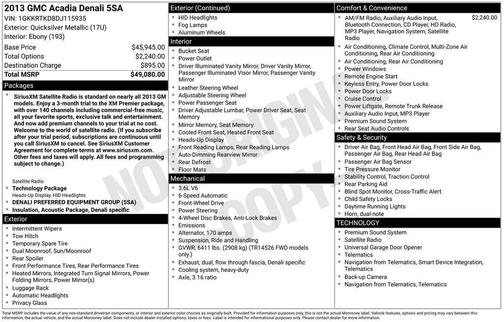 2013 GMC Acadia Denali