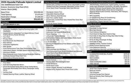 2026 Hyundai Palisade Hybrid Limited