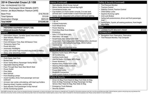 2014 Chevrolet Cruze LS