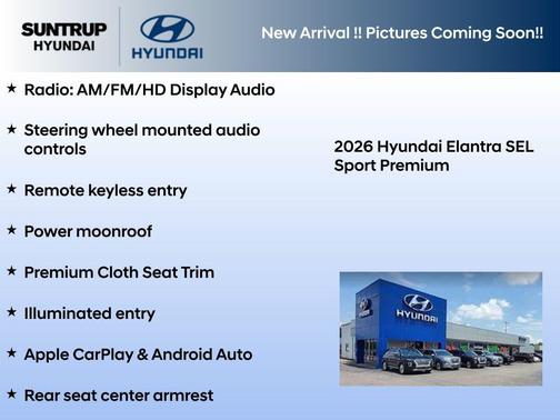 Serenity White 2026 Hyundai ELANTRA Sport