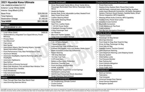 2021 Hyundai KONA Ultimate