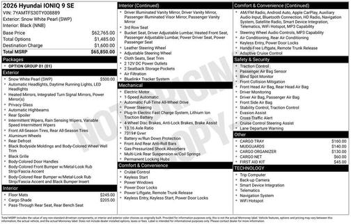 2026 Hyundai IONIQ 9 SE