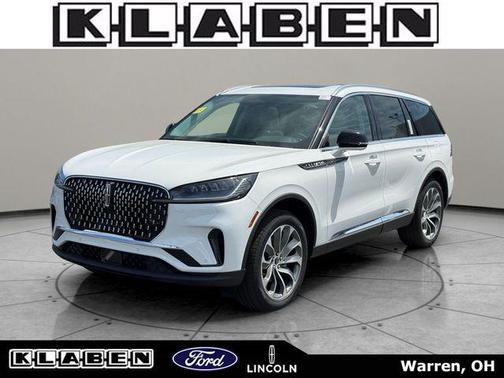 Pristine White Metallic Tri-Coat 2026 Lincoln Aviator Premiere