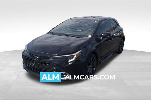 Midnight Black Metallic 2025 Toyota Corolla Hatchback XSE