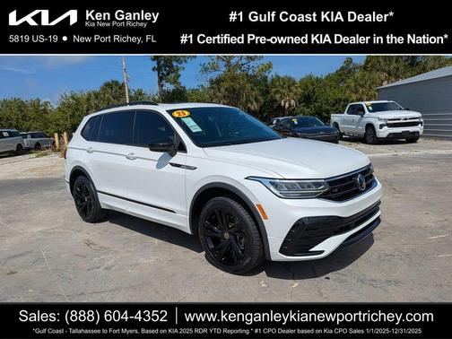 Opal White Pearl Effect 2023 Volkswagen Tiguan 2.0T SE R-Line Black