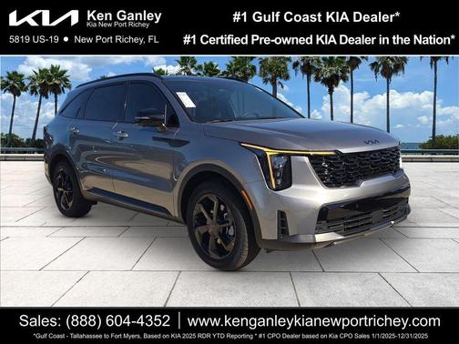 Steel Gray 2026 Kia Sorento Hybrid X-LINE SX PRESTIGE