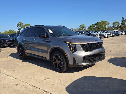 Steel Gray 2026 Kia Sorento Hybrid X-LINE SX PRESTIGE
