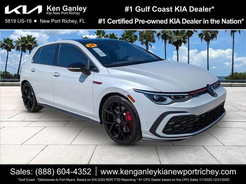 Opal White W / Black Roof 2024 Volkswagen Golf GTI 2.0T 380 SE