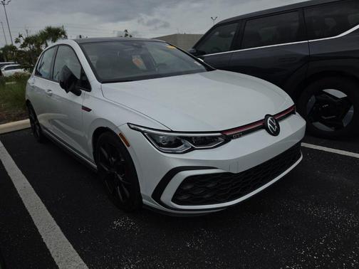 Opal White W / Black Roof 2024 Volkswagen Golf GTI 2.0T 380 SE