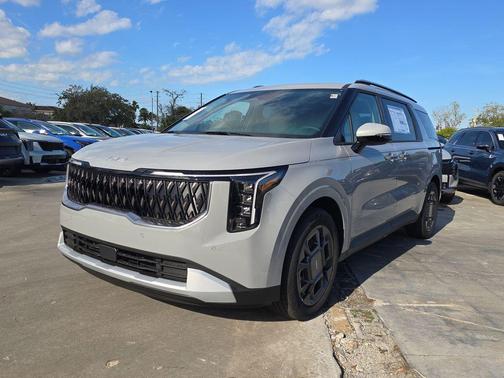 Ceramic Silver 2026 Kia Carnival Hybrid EX