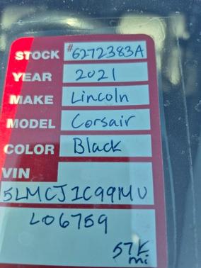2021 Lincoln Corsair Standard