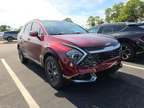 Red 2023 Kia Sportage Hybrid SX-Prestige