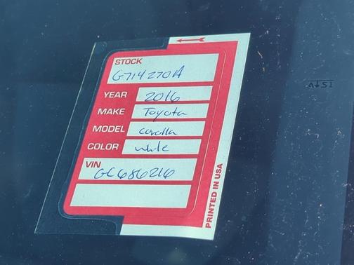 2016 Toyota Corolla L