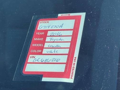 2016 Toyota Corolla L