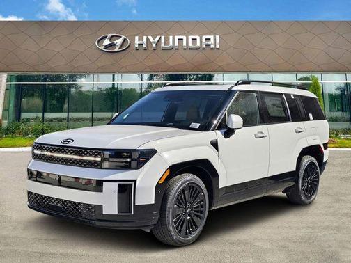 Serenity White 2026 Hyundai SANTA FE HEV Calligraphy