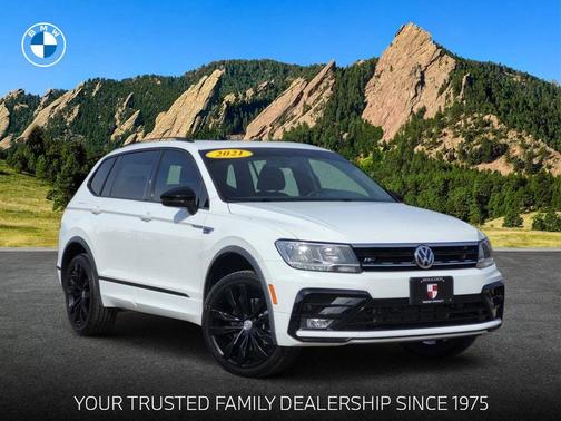 Pure White 2021 Volkswagen Tiguan 2.0T SE R-Line Black