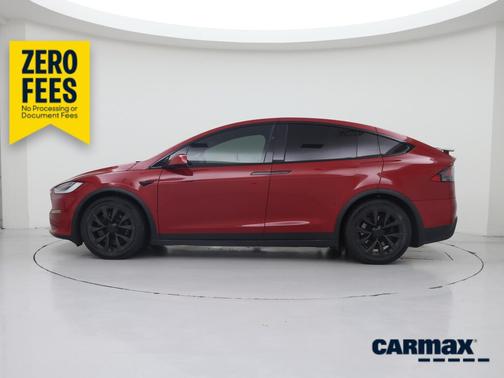 Red 2022 Tesla Model X Plaid
