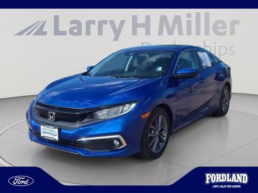 Blue 2019 Honda Civic EX-L