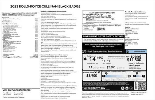 2023 Rolls-Royce Cullinan Black Badge