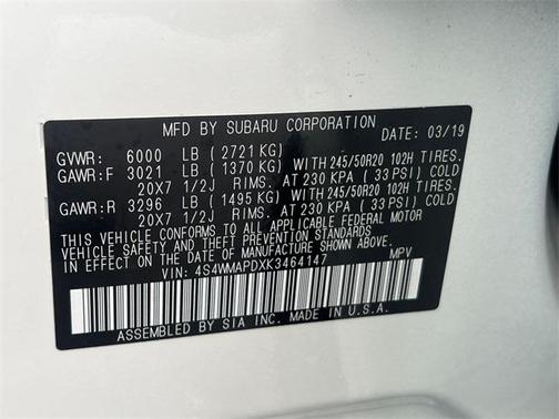 2019 Subaru Ascent Limited 7-Passenger