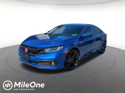 Aegean Blue Metallic 2020 Honda Civic Sport