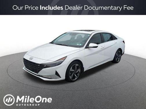 Lunar White 2023 Hyundai ELANTRA HEV Limited