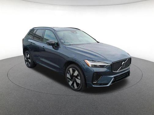 Denim Blue Metallic 2025 Volvo XC60 Plug-In Hybrid Plus, T8 AWD Electric/Gasoline, Dark