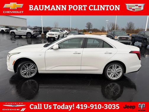 Crystal White Tri-Coat 2023 Cadillac CT4 Premium Luxury