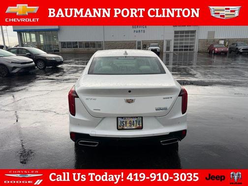 Crystal White Tri-Coat 2023 Cadillac CT4 Premium Luxury