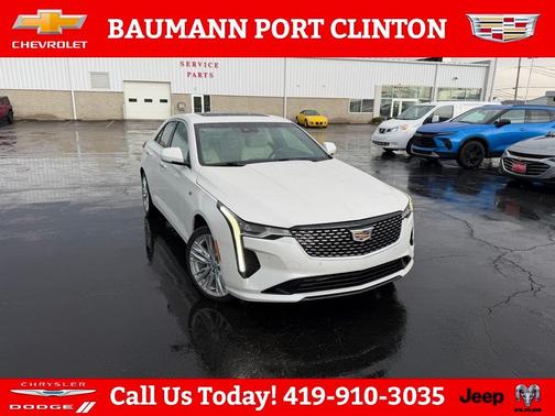 Crystal White Tri-Coat 2023 Cadillac CT4 Premium Luxury
