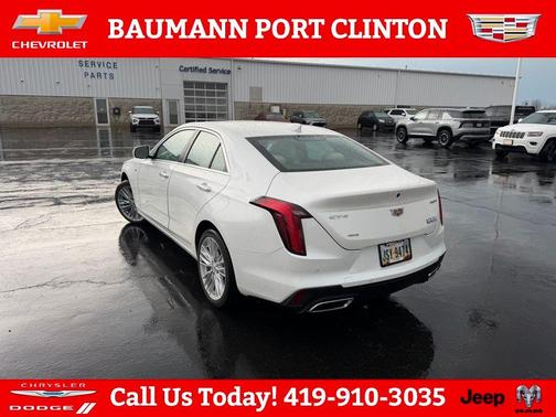 Crystal White Tri-Coat 2023 Cadillac CT4 Premium Luxury