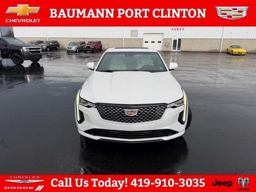 Crystal White Tri-Coat 2023 Cadillac CT4 Premium Luxury