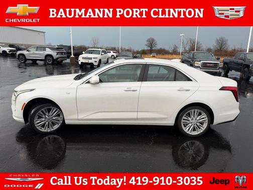 Crystal White Tri-Coat 2023 Cadillac CT4 Premium Luxury