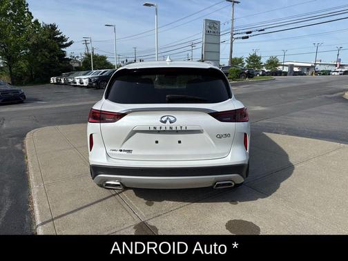 Radiant White 2025 INFINITI QX50 Luxe AWD