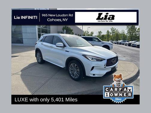 Radiant White 2025 INFINITI QX50 Luxe AWD