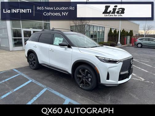 Radiant White/Black Obsidian 2026 INFINITI QX60 AUTOGRAPH