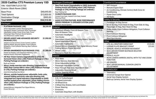 2020 Cadillac CT5 Premium Luxury RWD